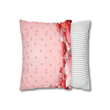 Load image into Gallery viewer, Red, White and Pink Hearts Pillow Case, Valentine's Day Decor. Pillow not included. 513d
