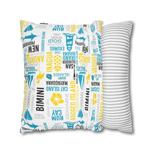 Load image into Gallery viewer, Islands of The Bahamas Pillow Cover - Does not include pillow.