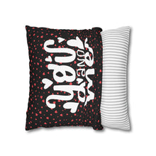 Load image into Gallery viewer, Pink, White and Black Hearts Pillow Case, Valentine's Day Decor. Pillow not included. 513g