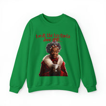 Load image into Gallery viewer, Santa Spills The Tea Sweatshirt, Humourous Gift for Her, Christmas Gift for Her, Black Mrs Claus, Funny Christmas Sweatshirt - 496g