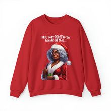 Load image into Gallery viewer, Santa Getting Shade Sweatshirt, Humourous Gift for Her, Christmas Gift for Her, Black Mrs Claus, Funny Christmas Sweatshirt - 497d