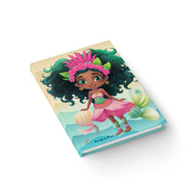 Load image into Gallery viewer, Black Mermaid Journal, Black Princess Notebook, Afro Mermaid, Unique Black Art, Gift for Women and Girls - 458b