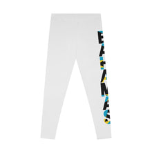 Load image into Gallery viewer, Bahamas Flag Inspired Stretchy Leggings - 352b