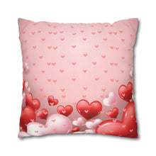 Load image into Gallery viewer, Red, White and Pink Hearts Pillow Case, Valentine's Day Decor. Pillow not included. 513d
