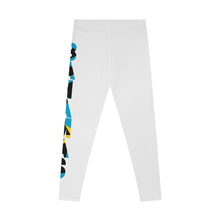 Load image into Gallery viewer, Bahamas Flag Inspired Stretchy Leggings - 352b