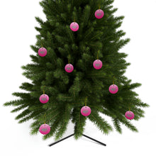 Load image into Gallery viewer, Santa's Pretty Girl Ceramic Ornaments, Pink and Green Ornaments. 542a