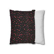 Load image into Gallery viewer, Pink and Black Hearts Pillow Case, Valentine's Day Decor. Pillow not included. 513j