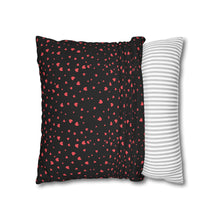 Load image into Gallery viewer, Pink and Black Hearts Pillow Case, Valentine's Day Decor. Pillow not included. 513j