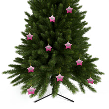 Load image into Gallery viewer, Santa's Pretty Girl Ceramic Ornaments, Pink and Green Ornaments. 542a