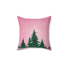 Load image into Gallery viewer, Santa's Pretty Girl Pillow, Pink and Green Pillow - 527a