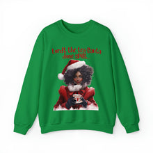 Load image into Gallery viewer, Santa Spills The Tea Sweatshirt, Humourous Gift for Her, Christmas Gift for Her, Black Mrs Claus, Funny Christmas Sweatshirt - 496f