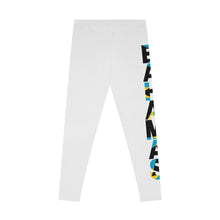 Load image into Gallery viewer, Bahamas Flag Inspired Stretchy Leggings - 352b