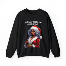 Load image into Gallery viewer, Santa Getting Shade Sweatshirt, Humourous Gift for Her, Christmas Gift for Her, Black Mrs Claus, Funny Christmas Sweatshirt - 497d