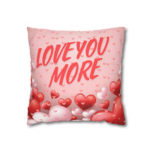 Load image into Gallery viewer, Red, White and Pink Hearts Pillow Case, Valentine's Day Decor. Pillow not included. 513c
