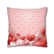 Load image into Gallery viewer, Red, White and Pink Hearts Pillow Case, Valentine's Day Decor. Pillow not included. 513c