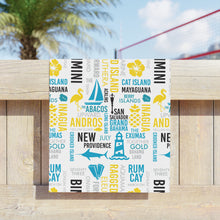 Load image into Gallery viewer, Islands of The Bahamas Beach Towels featuring Official Print - 345c