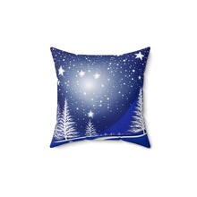 Load image into Gallery viewer, Blue and White Santa's Finest Christmas Pillow - 536a