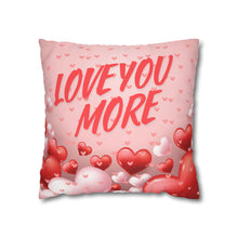 Load image into Gallery viewer, Red, White and Pink Hearts Pillow Case, Valentine's Day Decor. Pillow not included. 513c
