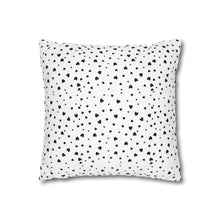 Load image into Gallery viewer, Red, White and Black Hearts Pillow Case, Valentine's Day Decor. Pillow not included. 513e