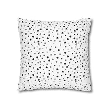 Load image into Gallery viewer, Red, White and Black Hearts Pillow Case, Valentine's Day Decor. Pillow not included. 513e