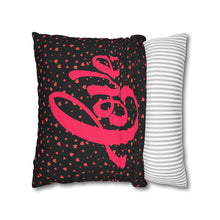 Load image into Gallery viewer, Pink and Black Hearts Pillow Case, Valentine's Day Decor. Pillow not included. 513j