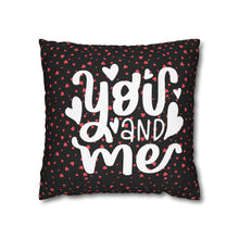 Load image into Gallery viewer, Pink, White and Black Hearts Pillow Case, Valentine's Day Decor. Pillow not included. 513g