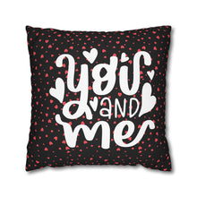 Load image into Gallery viewer, Pink, White and Black Hearts Pillow Case, Valentine's Day Decor. Pillow not included. 513g