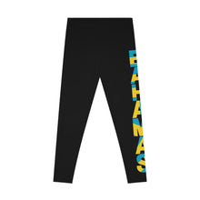 Load image into Gallery viewer, Bahamas Flag Inspired Stretchy Leggings - 352a