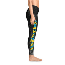 Load image into Gallery viewer, Bahamas Flag Inspired Stretchy Leggings - 352c