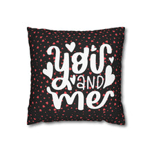 Load image into Gallery viewer, Pink, White and Black Hearts Pillow Case, Valentine's Day Decor. Pillow not included. 513g