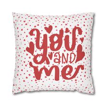 Load image into Gallery viewer, Red and White Hearts Pillow Case, Valentine's Day Decor. Pillow not included. 513h