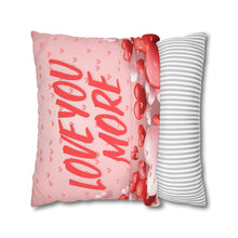 Load image into Gallery viewer, Red, White and Pink Hearts Pillow Case, Valentine's Day Decor. Pillow not included. 513c