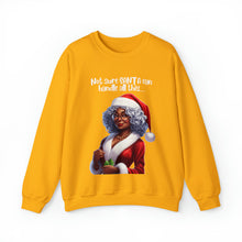 Load image into Gallery viewer, Santa Getting Shade Sweatshirt, Humourous Gift for Her, Christmas Gift for Her, Black Mrs Claus, Funny Christmas Sweatshirt - 497d