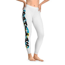 Load image into Gallery viewer, Bahamas Flag Inspired Stretchy Leggings - 352b