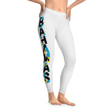 Load image into Gallery viewer, Bahamas Flag Inspired Stretchy Leggings - 352b
