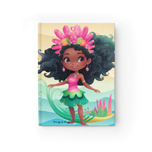 Load image into Gallery viewer, Black Mermaid Journal, Black Princess Notebook, Afro Mermaid, Unique Black Art, Gift for Women and Girls - 458a