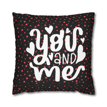 Load image into Gallery viewer, Pink, White and Black Hearts Pillow Case, Valentine's Day Decor. Pillow not included. 513g
