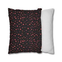 Load image into Gallery viewer, Pink, White and Black Hearts Pillow Case, Valentine's Day Decor. Pillow not included. 513g