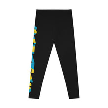 Load image into Gallery viewer, Bahamas Flag Inspired Stretchy Leggings - 352a