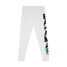 Load image into Gallery viewer, Bahamas Flag Inspired Stretchy Leggings - 352b