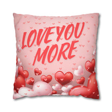 Load image into Gallery viewer, Red, White and Pink Hearts Pillow Case, Valentine's Day Decor. Pillow not included. 513c