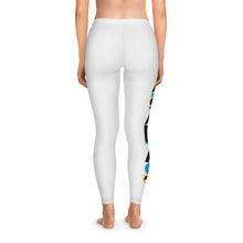 Load image into Gallery viewer, Bahamas Flag Inspired Stretchy Leggings - 352b