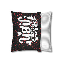 Load image into Gallery viewer, Pink, White and Black Hearts Pillow Case, Valentine's Day Decor. Pillow not included. 513g