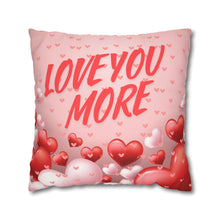 Load image into Gallery viewer, Red, White and Pink Hearts Pillow Case, Valentine's Day Decor. Pillow not included. 513c