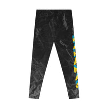 Load image into Gallery viewer, Bahamas Flag Inspired Stretchy Leggings - 352c