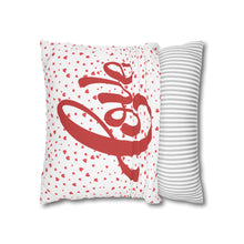 Load image into Gallery viewer, Red and White Hearts Pillow Case, Valentine's Day Decor. Pillow not included. 513k