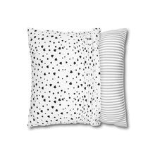 Load image into Gallery viewer, Red, White and Black Hearts Pillow Case, Valentine's Day Decor. Pillow not included. 513f