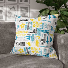 Load image into Gallery viewer, Islands of The Bahamas Pillow Cover - Does not include pillow.