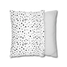Load image into Gallery viewer, Red, White and Black Hearts Pillow Case, Valentine's Day Decor. Pillow not included. 513f