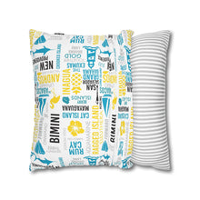 Load image into Gallery viewer, Islands of The Bahamas Pillow Cover - Does not include pillow.
